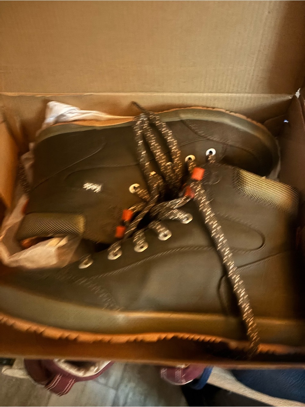 Keds women’s  Olive Green Lace-Up athletic Boots with Contrasting Eyelets